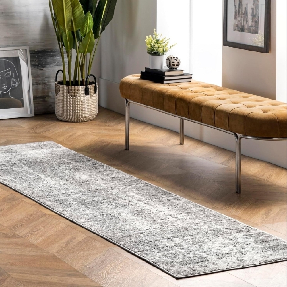 Modern Gray Runner Rug